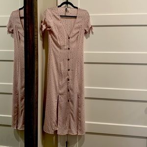 H&M XS Button Down Flower Maxi Dress
